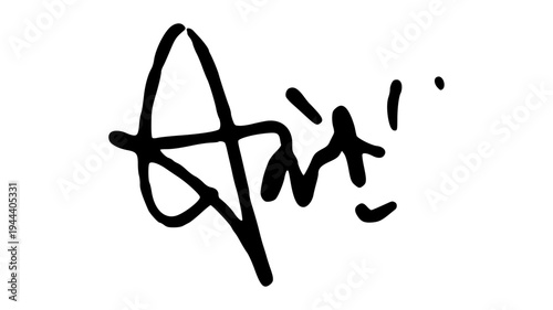 Elegant Professional Signature Handwriting Illustration with Smooth Ink Strokes for Corporate Identity Design.