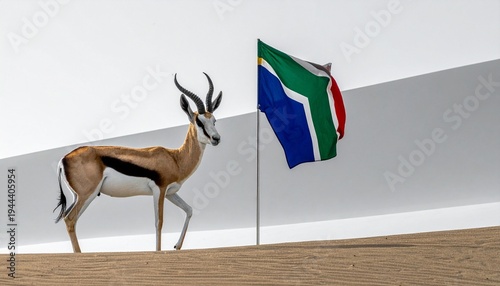 Wallpaper Mural Prompt: Springbok with Flag Torontodigital.ca