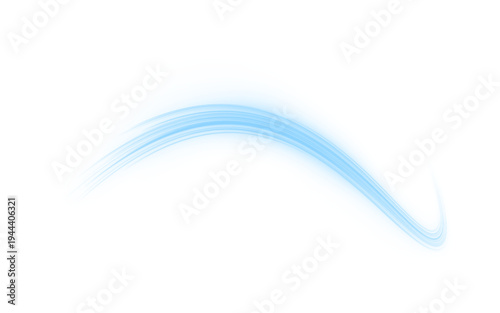 Bright neon arcs curve and twist in dynamic motion. Motion blur enhances kinetic energy perception. Ideal for futuristic, AI, or tech visuals. PNG