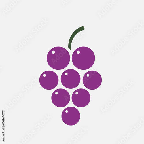 Purple Grapes Fruit Illustration.