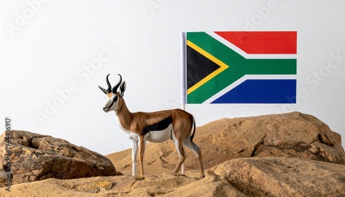 Wallpaper Mural Prompt: Springbok with Flag Torontodigital.ca