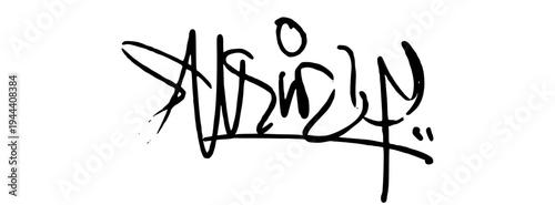 Hand Drawn Signature Illustration with Artistic Ink Flourish and Cursive Script for Creative Identity Design.
