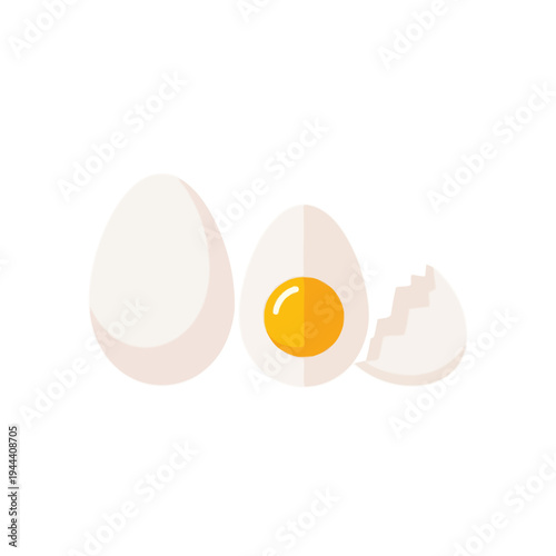 Fried egg with broken shell pieces.