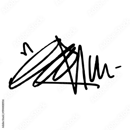 Hand Drawn Signature Illustration with Artistic Ink Flourish and Cursive Script for Creative Identity Design.