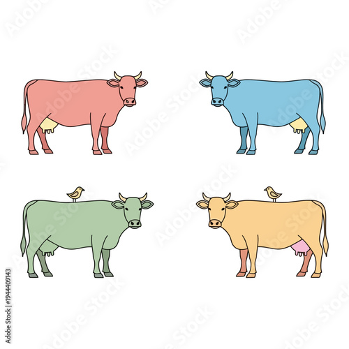 Discover the Majestic Bird Soaring Above Grazing Cow