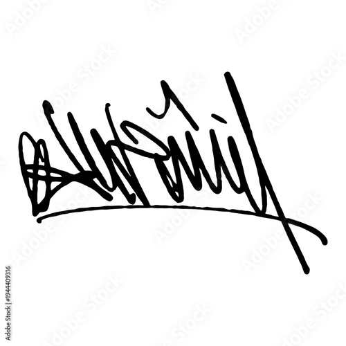 Minimalist Hand Drawn Signature Illustration with Clean Cursive Lines for Elegant Branding and Personal Identity.