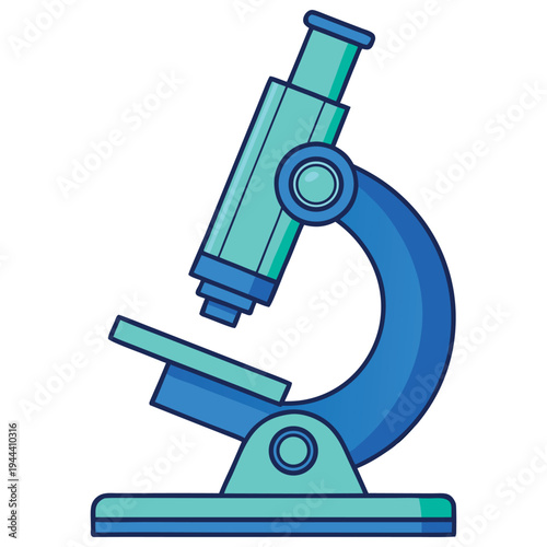 Modern Science Lab Microscope Graphic for Chemistry Projects