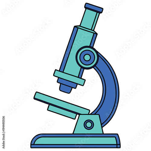 Modern Science Lab Microscope Graphic for Chemistry Projects