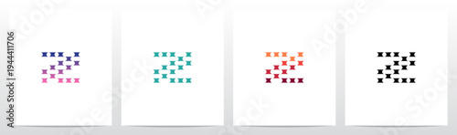 Half Circle Cut Out Letter Initial Alphabet Logo Design Z