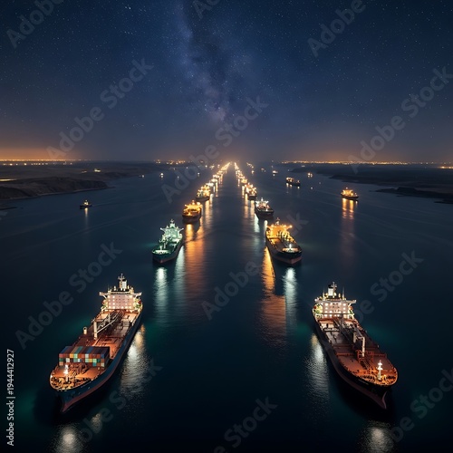 Night Shipping Lane Hormuz