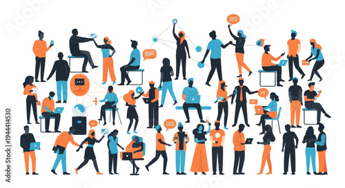 Diverse People Connecting Online | Business Communication and Networking Concept