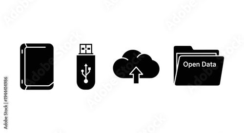 Cloud data storage and usb drive.