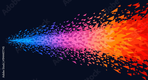 colorful particle trail gradient abstract background illustration