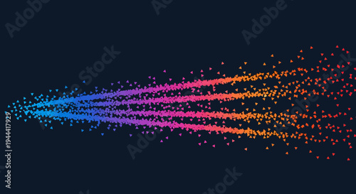 colorful particle trail illustration on dark background