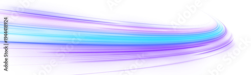 Electric cyan and violet light trails race across a futuristic highway grid in a vibrant abstract scene. Energy particles shimmer around the lines. Transparent PNG ideal for high tech backgrounds.