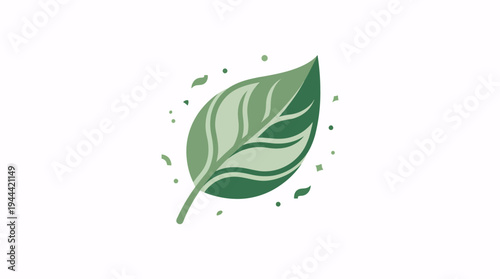 Green leaf illustration representing nature and growth, ideal for environmental and wellness branding