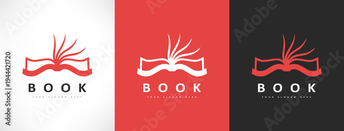 Book logo vector. Education design