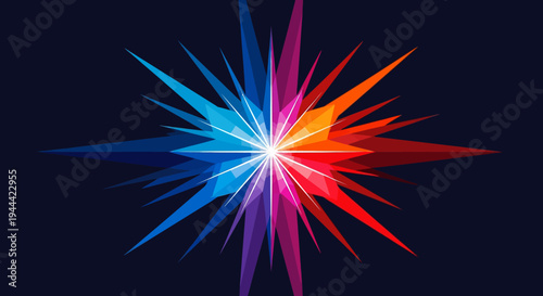 colorful starburst explosion graphic design element