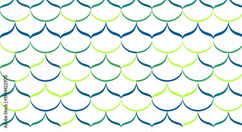 Abstract Geometric Pattern with Blue and Green Scales