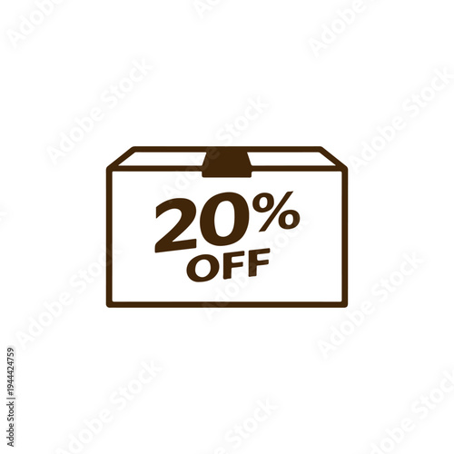 20% off box vector
Vector percentage discount sale on a white background