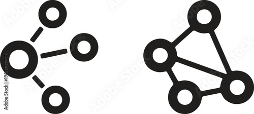 Comparison of molecular structures depicting different carbon atom bonding arrangements