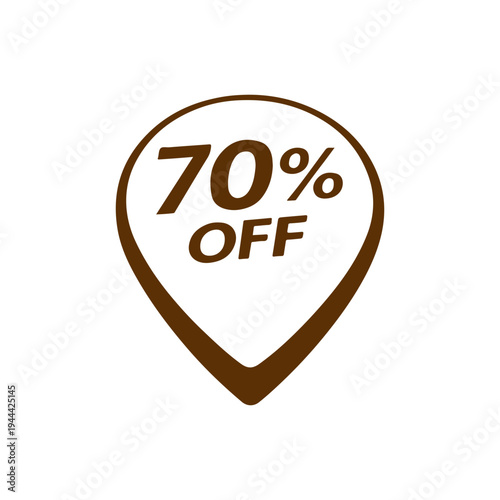 70% off pin vector
Vector percentage discount sale on a white background