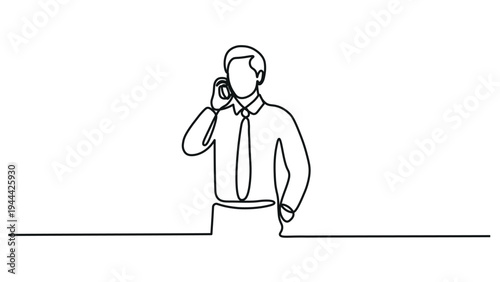 A man in a shirt and tie talking on the phone
