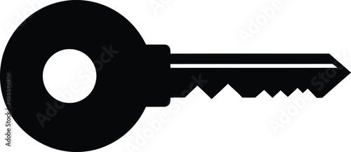 Vector black key icon