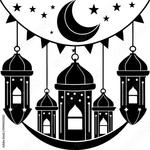 Bird in a vector cage with cityscape landmarks