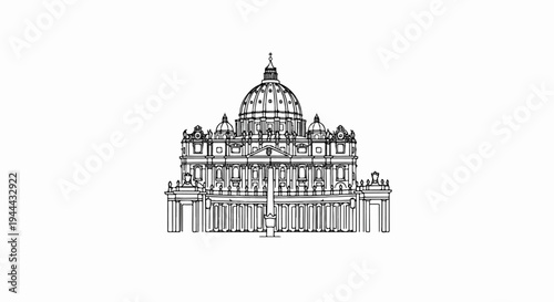 Iconic domed building with classical facade and colonnades