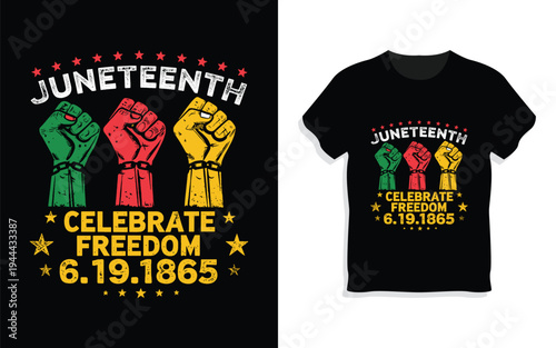 Creative Juneteenth National Independence Day T-Shirt Design Bundle.