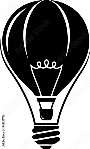 Lightbulb Filament Shaped Like Hot Air