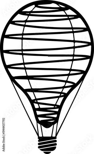 Lightbulb Filament Shaped Like Hot Air