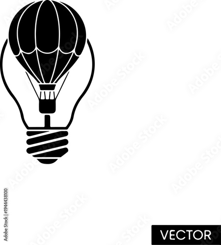 Lightbulb Filament Shaped Like Hot Air