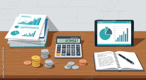 Business Budget Planning Office Desk.