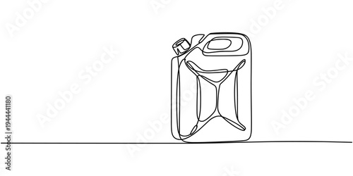 Car Engine Oil, Car Service line icon continuous one line drawing, Continuous line of oil jerry cans.one line drawing of packaging jerry, Gallon continuous one line drawing vector illustration.