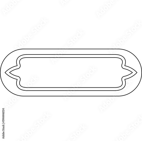 Islamic Themed Title Box Frame Graphic Element