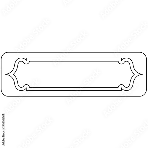 Islamic Themed Title Box Frame Graphic Element