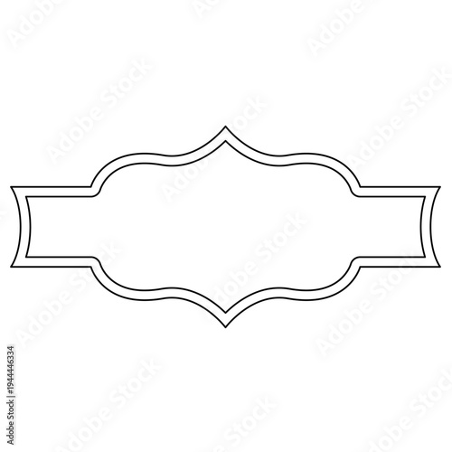 Islamic Themed Title Box Frame Graphic Element