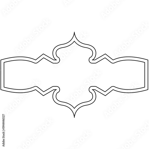 Islamic Themed Title Box Frame Graphic Element