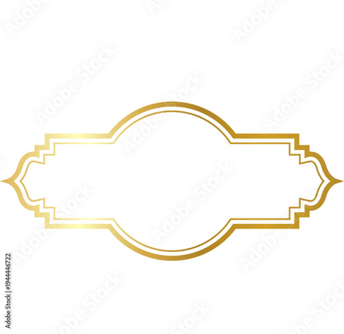 Islamic Themed Title Box Frame Graphic Element