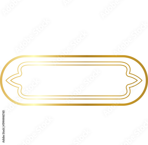 Islamic Themed Title Box Frame Graphic Element