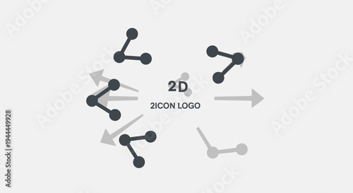 Black and white 2D logo design.