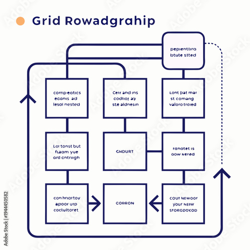 Grid roadmap diagram infographic process