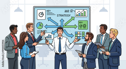 Business people discussing strategy and planning.