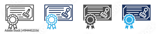 licensing icon set multi concept