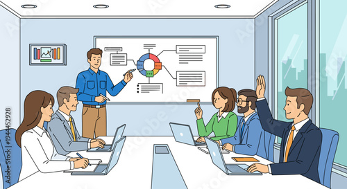 Business people in a meeting room.