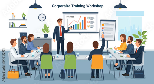 Business people in a meeting room.