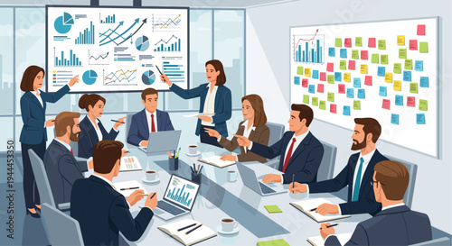 Business people in a meeting room.