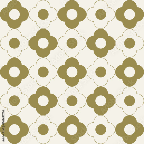 Seamless geometric floral pattern ( Swatch included)